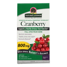Load image into Gallery viewer, Nature's Answer - Cranberry Fruit - 90 Vegetarian Capsules