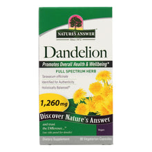 Load image into Gallery viewer, Nature's Answer - Dandelion Root - 90 Vegetarian Capsules