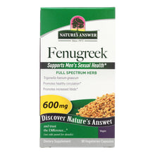 Load image into Gallery viewer, Nature's Answer - Fenugreek Seed - 90 Vegetarian Capsules
