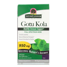 Load image into Gallery viewer, Nature's Answer Gotu-kola Herb - 950 Mg - 90 Caps