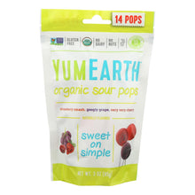 Load image into Gallery viewer, Yummy Earth Organic Super Sour Standup Lollipops - 3 Oz - Case Of 6