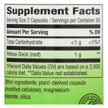 Load image into Gallery viewer, Nature's Way - Yellow Dock Root - 500 Mg - 100 Capsules
