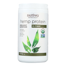 Load image into Gallery viewer, Nutiva Organic Hemp Protein Hi-fiber - 16 Oz