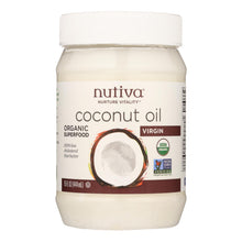 Load image into Gallery viewer, Nutiva Virgin Coconut Oil Organic - 15 Fl Oz