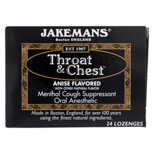 Load image into Gallery viewer, Jakemans Throat And Chest Lozenges - Anise - Case Of 24 - 24 Pack