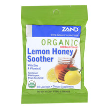 Load image into Gallery viewer, Zand Organic Lemon Honey Herbal Lozenges - Case Of 12 - 18 Count