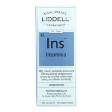 Load image into Gallery viewer, Liddell Homeopathic Insomnia - 1 Fl Oz