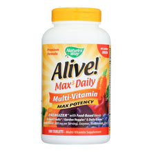Load image into Gallery viewer, Nature's Way - Alive! Max3 Daily Multi-vitamin - Max Potency - No Iron Added - 180 Tablets