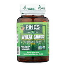 Load image into Gallery viewer, Pines International Organic Wheat Grass - 500 Mg - 100 Tablets