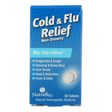 Load image into Gallery viewer, Natrabio Cold And Flu Relief Non-drowsy - 60 Tablets