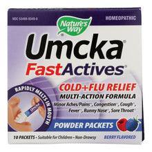 Load image into Gallery viewer, Nature's Way - Umcka Fastactives Cold Plus Flu Relief Berry - 10 Packets