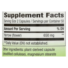 Load image into Gallery viewer, Nature's Way - Yarrow Flower - 325 Mg - 100 Capsules