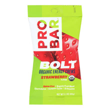 Load image into Gallery viewer, Probar Bolt Energy Chews - Organic Strawberry - 2.1 Oz - Case Of 12