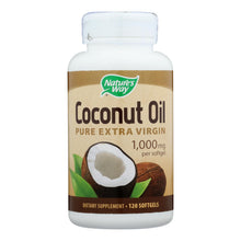 Load image into Gallery viewer, Nature's Way - Coconut Oil - 1000 Mg - 120 Softgels