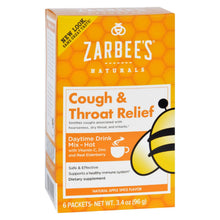 Load image into Gallery viewer, Zarbee's Cough And Throat Relief Drink Mix - Daytime Supplement - 6 Packets