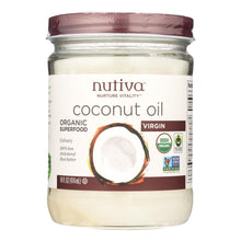 Load image into Gallery viewer, Nutiva Coconut Oil - Organic - Superfood - Virgin - Unrefined - 14 Oz - Case Of 6