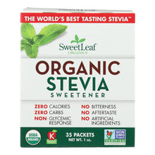 Load image into Gallery viewer, Sweet Leaf Sweetener - Organic - Stevia - 35 Count