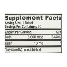 Load image into Gallery viewer, Natrol Biotin Plus With Lutein Capsules - 60 Count