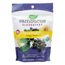 Load image into Gallery viewer, Nature's Way Honey Lemon Elderberry Zinc Lozenges - 1 Each - 24 Ct