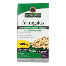 Load image into Gallery viewer, Nature's Answer - Astragalus Root - 90 Vegetarian Capsules
