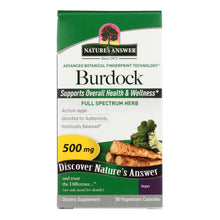 Load image into Gallery viewer, Nature's Answer - Burdock Root - 90 Vegetarian Capsules
