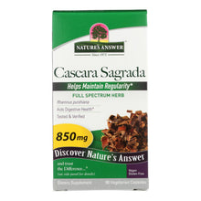 Load image into Gallery viewer, Nature's Answer - Cascara Sagrada Bark - 90 Vegetarian Capsules
