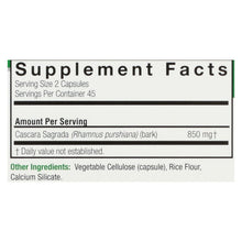 Load image into Gallery viewer, Nature's Answer - Cascara Sagrada Bark - 90 Vegetarian Capsules
