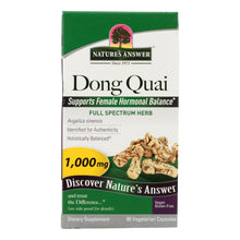 Load image into Gallery viewer, Nature's Answer - Dong Quai Root Extract - 90 Vegetarian Capsules
