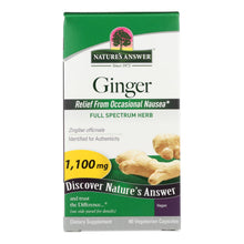 Load image into Gallery viewer, Nature's Answer - Ginger Rhizome - 90 Vegetarian Capsules
