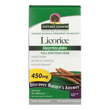 Load image into Gallery viewer, Nature's Answer - Licorice Root - 90 Vegetarian Capsules

