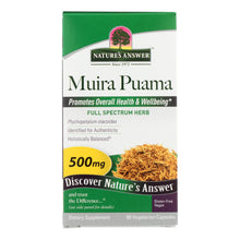 Load image into Gallery viewer, Nature's Answer - Muira-puama Bark 500mg - 1 Each - 90 Cap
