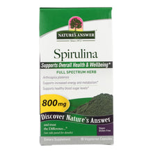 Load image into Gallery viewer, Nature's Answer - Spirulina - 90 Capsules
