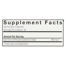 Load image into Gallery viewer, Nature's Answer - Spirulina - 90 Capsules
