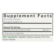 Load image into Gallery viewer, Nature's Answer - Spirulina - 90 Capsules
