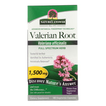 Load image into Gallery viewer, Nature's Answer - Valerian Root - 180 Vegetarian Capsules
