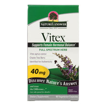 Load image into Gallery viewer, Nature's Answer - Vitex Agnus-castus Chastetree Berry - 90 Vegetarian Capsules
