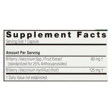 Load image into Gallery viewer, Nature's Answer - Bilberry Extract - 90 Vegetarian Capsules

