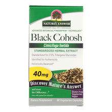 Load image into Gallery viewer, Nature's Answer - Black Cohosh Root Extract - 60 Vegetarian Capsules
