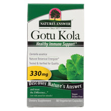 Load image into Gallery viewer, Nature's Answer - Gotu Kola Herb - 60 Vegetarian Capsules
