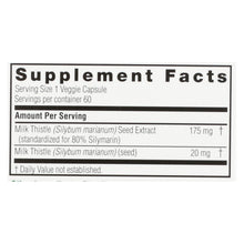 Load image into Gallery viewer, Nature's Answer - Milk Thistle Seed Extract - 60 Vegetarian Capsules
