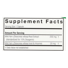 Load image into Gallery viewer, Nature's Answer - Wild Yam Root Extract - 60 Vegetarian Capsules
