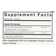 Load image into Gallery viewer, Nature's Answer - Wild Yam Root Extract - 60 Vegetarian Capsules
