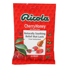 Load image into Gallery viewer, Ricola Herb Throat Drops Cherry Honey - 24 Drops - Case Of 12
