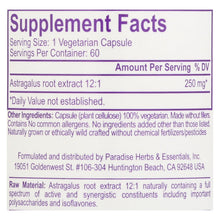 Load image into Gallery viewer, Paradise Herbs Astragalus - 60 Vegetarian Capsules
