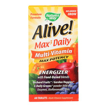 Load image into Gallery viewer, Nature's Way - Alive! Max3 Daily Multi-vitamin - Max Potency - No Iron Added - 60 Tablets
