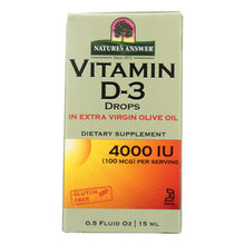 Load image into Gallery viewer, Nature&#39;s Answer - Vitamin D-3 Drops - 4000 Iu - 0.5 Fl Oz
