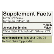 Load image into Gallery viewer, Nature&#39;s Answer - Vitamin D-3 Drops - 4000 Iu - 0.5 Fl Oz
