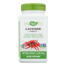 Load image into Gallery viewer, Nature's Way - Cayenne 40000 Hu - 450 Mg - 180 Capsules
