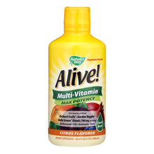 Load image into Gallery viewer, Nature's Way - Alive! Multi-vitamin - Max Potency - Citrus - 30 Fl Oz.
