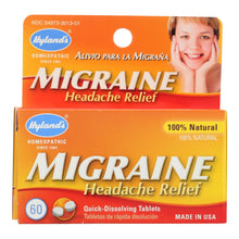 Load image into Gallery viewer, Hyland&#39;s Migraine Headache Relief - 60 Tablets
